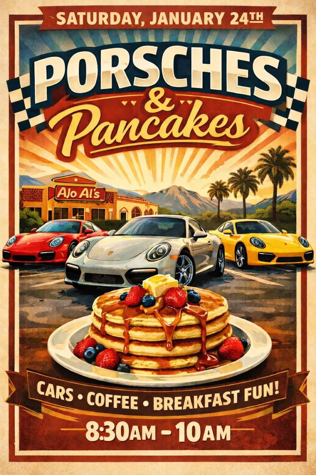 Porsches & Pancakes - January